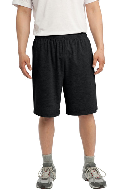 Sport-Tek Jersey Knit Short with Pockets ST310 Black