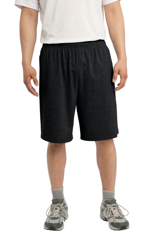 Sport-Tek Jersey Knit Short with Pockets ST310 Black