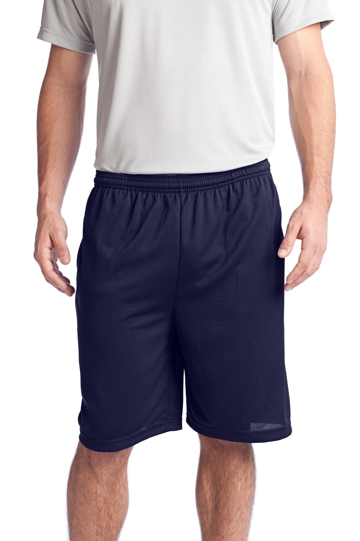 Sport-Tek PosiCharge Tough Mesh Pocket Short ST312 True Navy