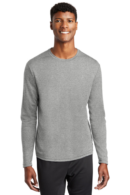 Sport-Tek PosiCharge RacerMesh Long Sleeve Tee. ST340LS Grey Heather
