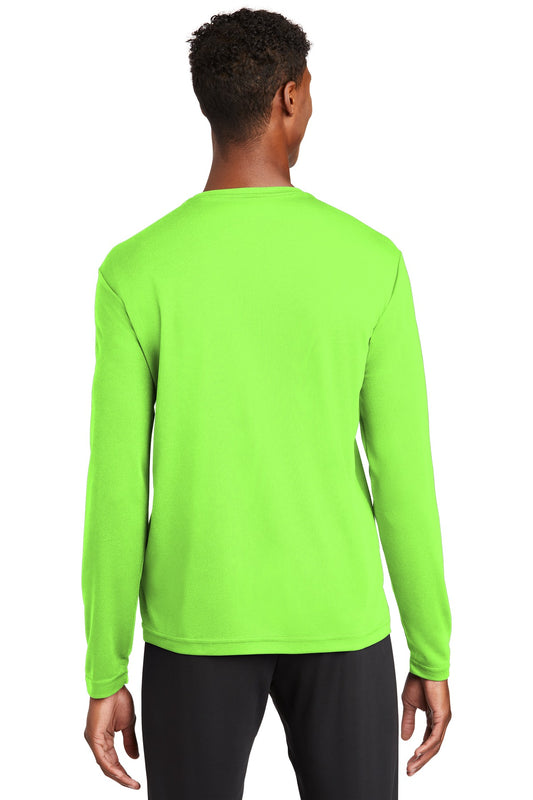 Sport-Tek PosiCharge RacerMesh Long Sleeve Tee. ST340LS Neon Green
