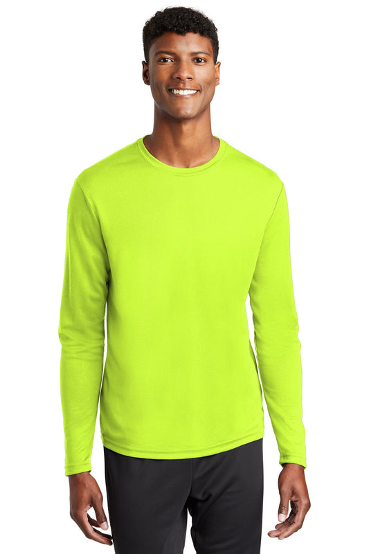 Sport-Tek PosiCharge RacerMesh Long Sleeve Tee. ST340LS Neon Yellow