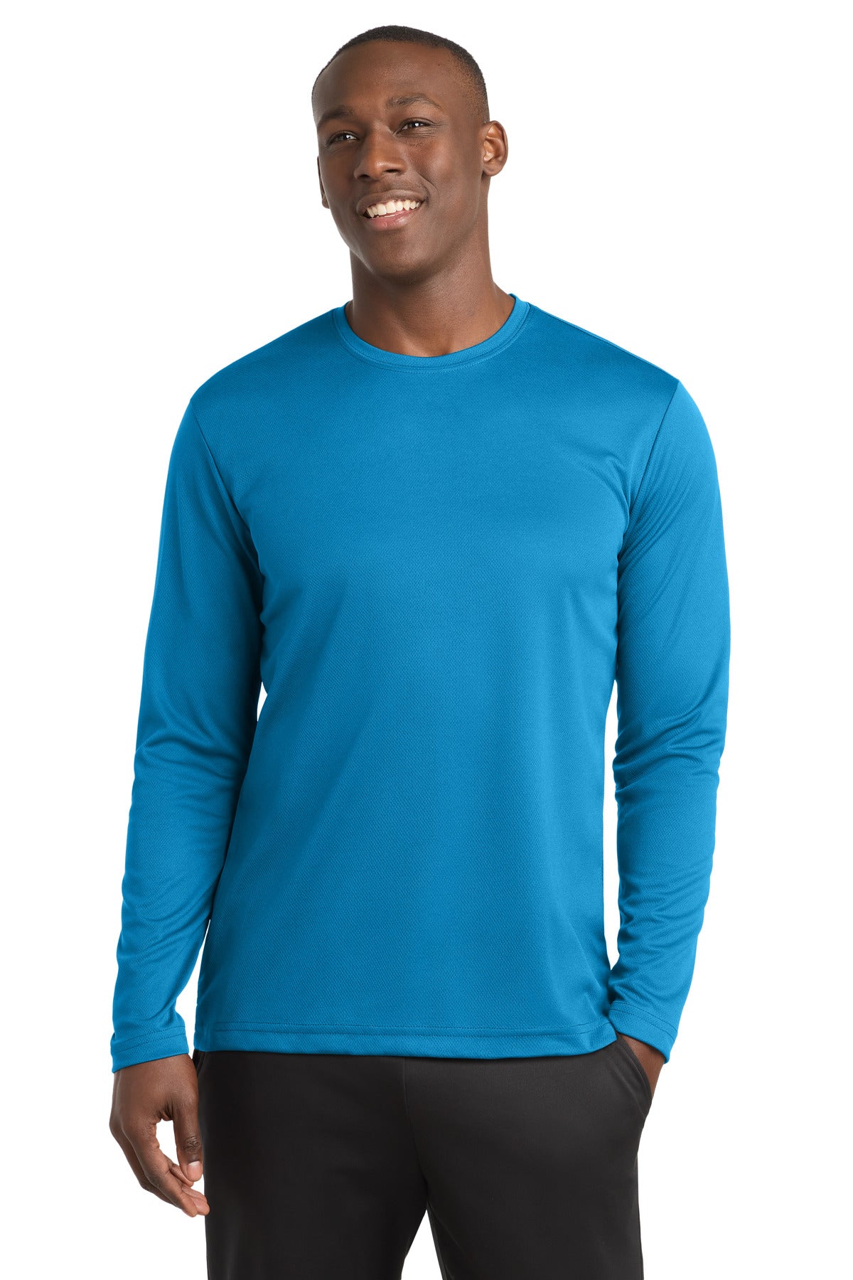Sport-Tek PosiCharge RacerMesh Long Sleeve Tee ST340LS Pond Blue