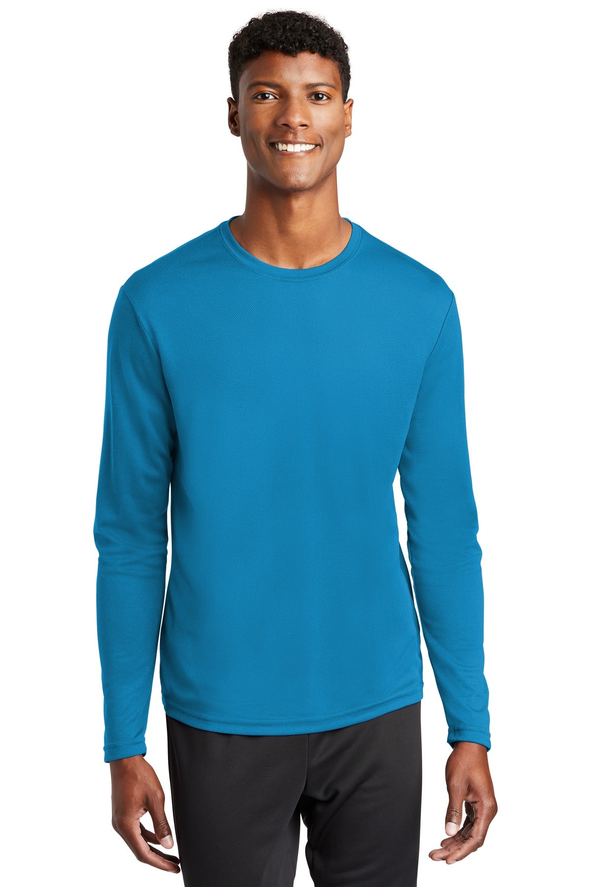 Sport-Tek PosiCharge RacerMesh Long Sleeve Tee. ST340LS Pond Blue