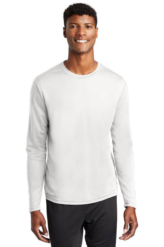 Sport-Tek PosiCharge RacerMesh Long Sleeve Tee. ST340LS White