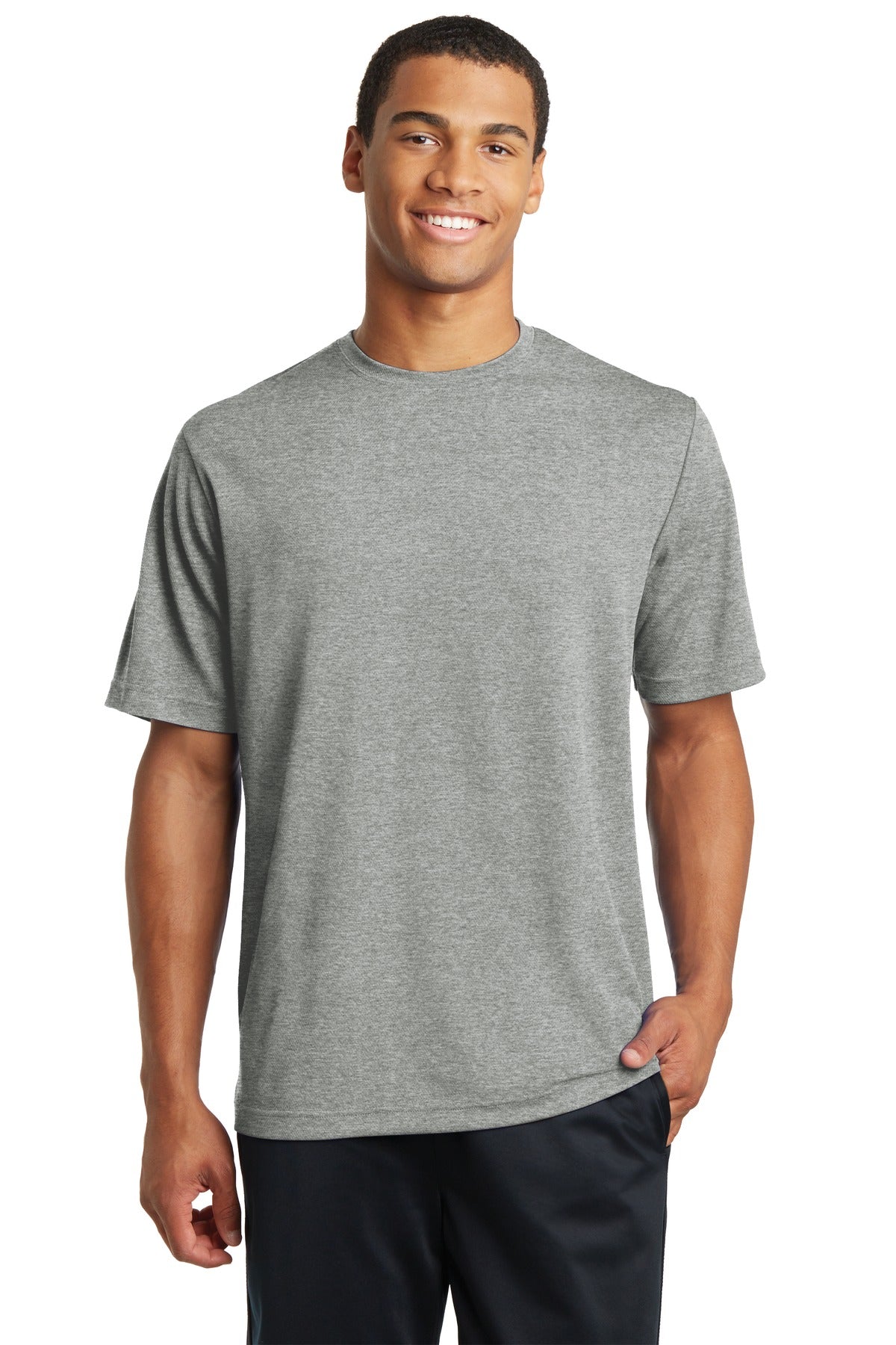 Sport-Tek PosiCharge RacerMesh Tee. ST340 Grey Heather