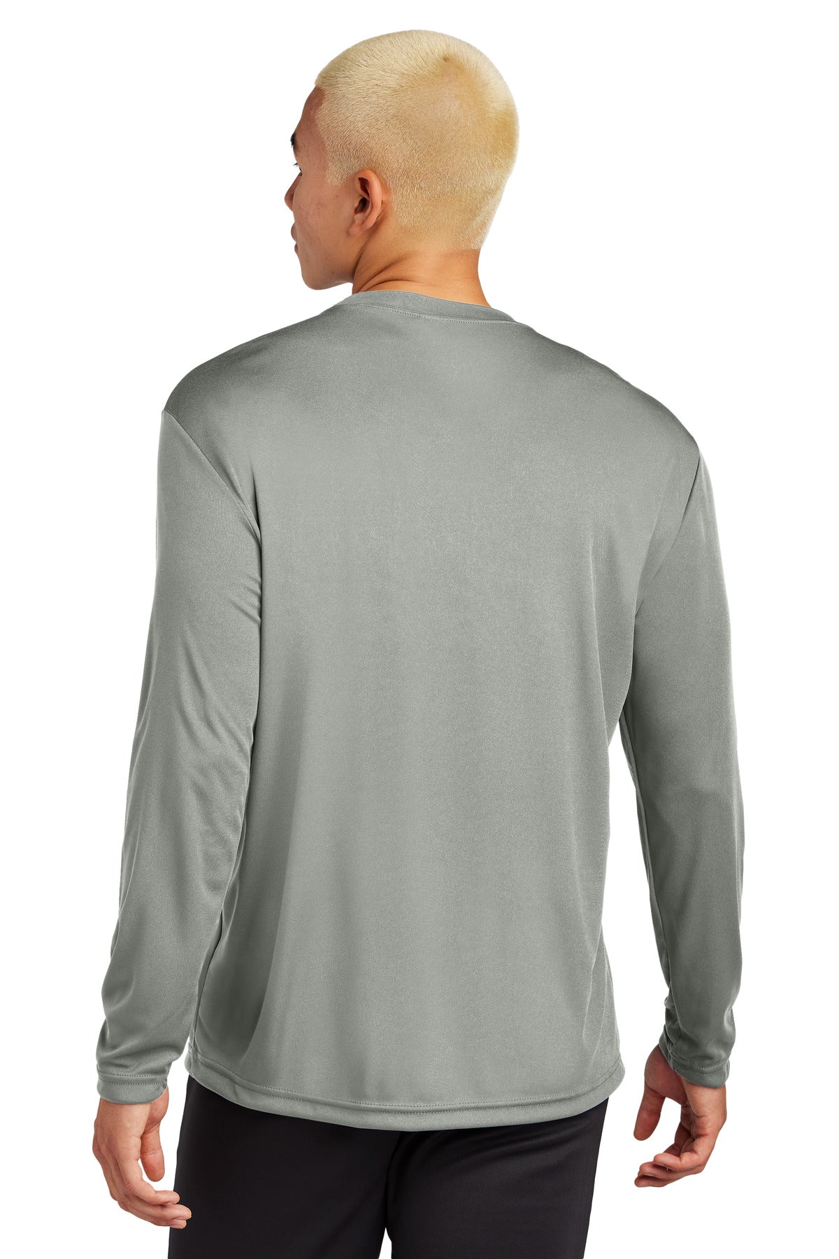 Sport-Tek Long Sleeve PosiCharge Competitor Tee. ST350LS Grey Concrete