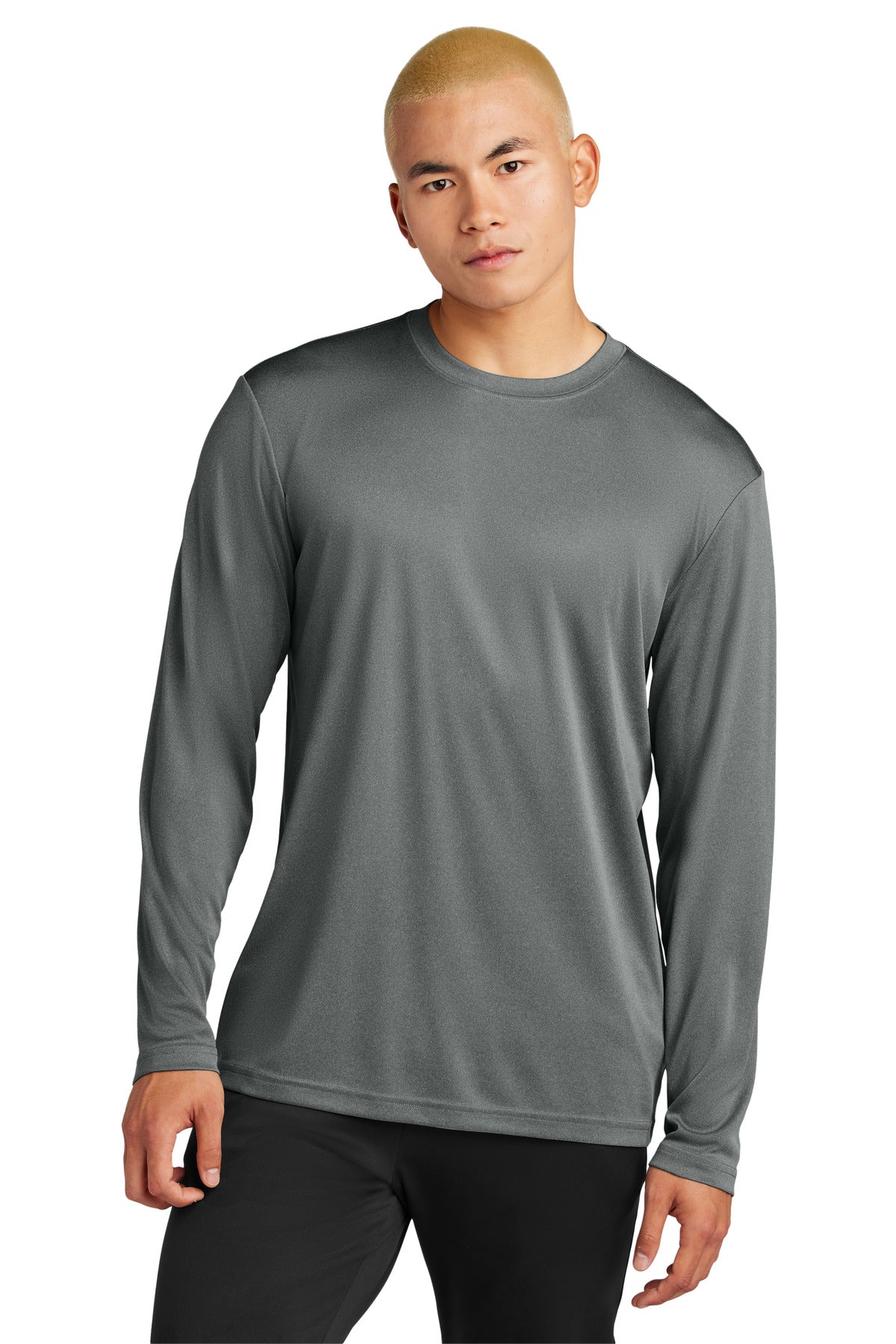 Sport-Tek Long Sleeve PosiCharge Competitor Tee. ST350LS Iron Grey Heather