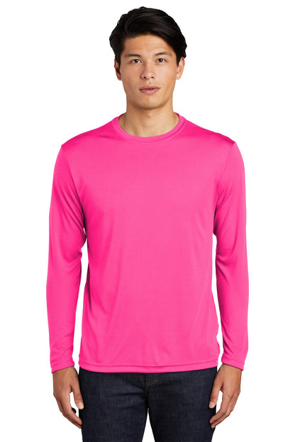 Sport-Tek Long Sleeve PosiCharge Competitor Tee. ST350LS Neon Pink