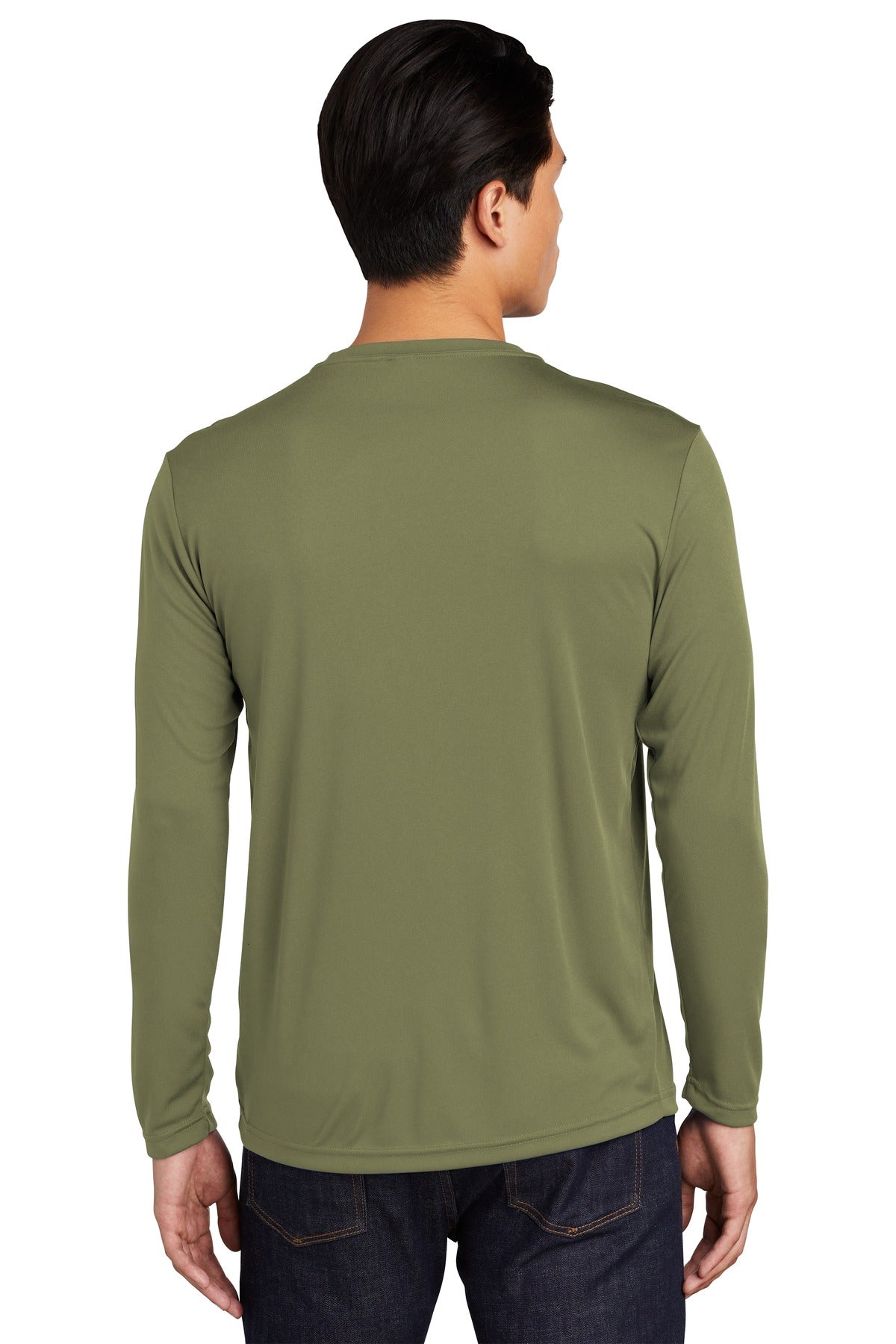 Sport-Tek Long Sleeve PosiCharge Competitor Tee. ST350LS Olive Drab Green