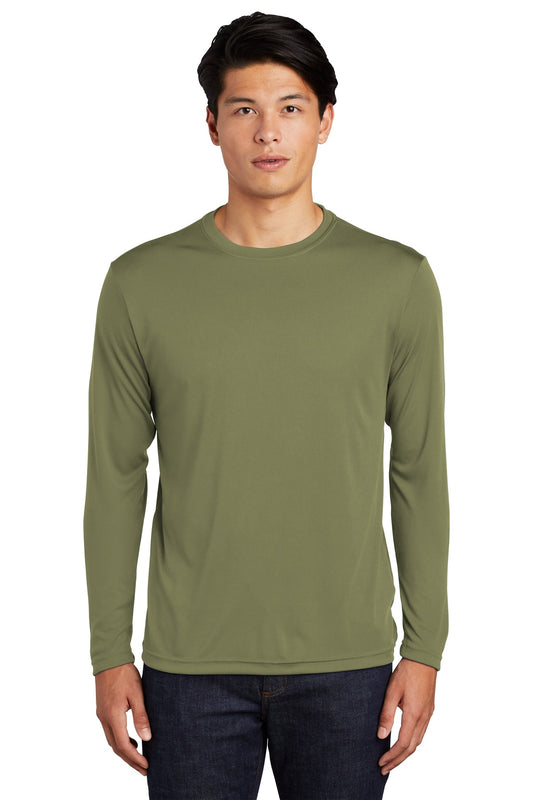 Sport-Tek Long Sleeve PosiCharge Competitor Tee. ST350LS Olive Drab Green