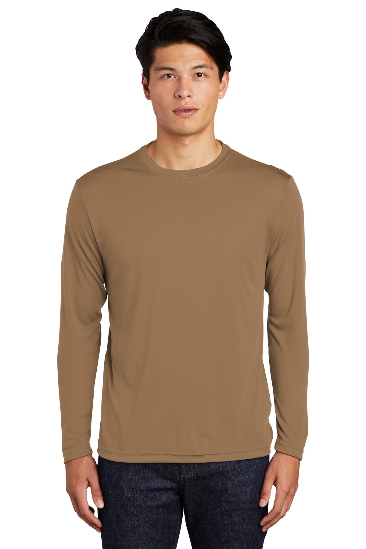 Sport-Tek Long Sleeve PosiCharge Competitor Tee. ST350LS Woodland Brown