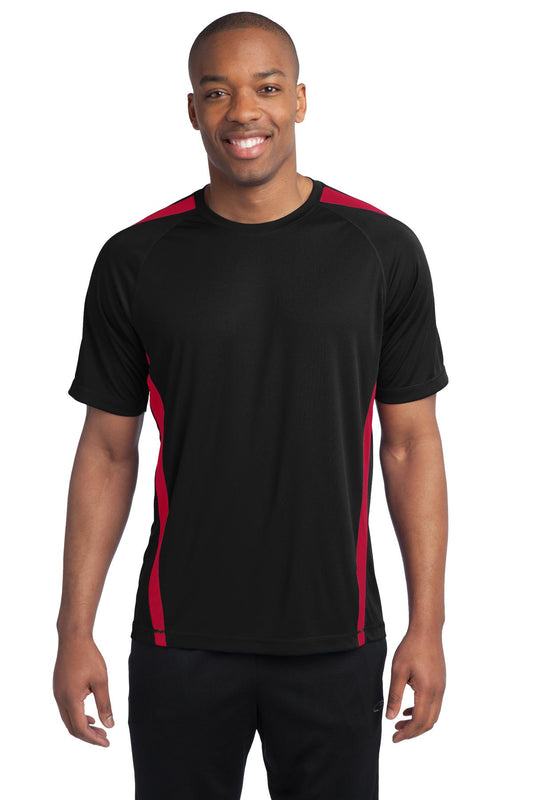 Sport-Tek Colorblock PosiCharge Competitor Tee. ST351 Black/ True Red