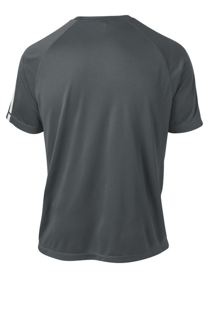 Sport-Tek Colorblock PosiCharge Competitor Tee. ST351 Iron Grey/ White