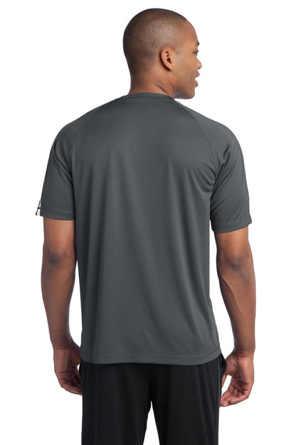 Sport-Tek Colorblock PosiCharge Competitor Tee. ST351 Iron Grey/ White