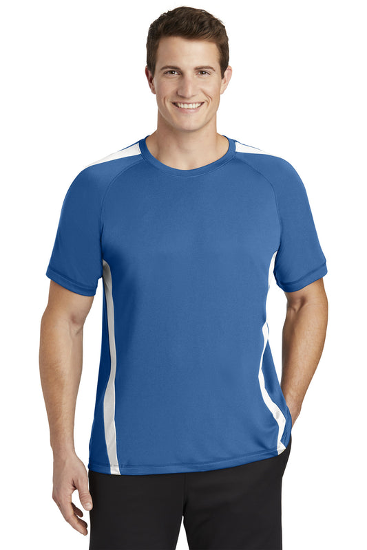 Sport-Tek Colorblock PosiCharge Competitor Tee. ST351 Royal/ White