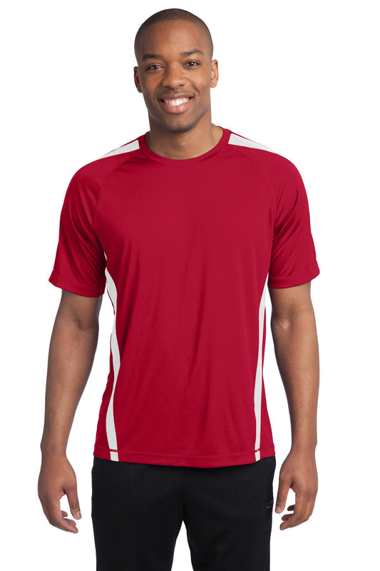 Sport-Tek Colorblock PosiCharge Competitor Tee. ST351 True Red/ White