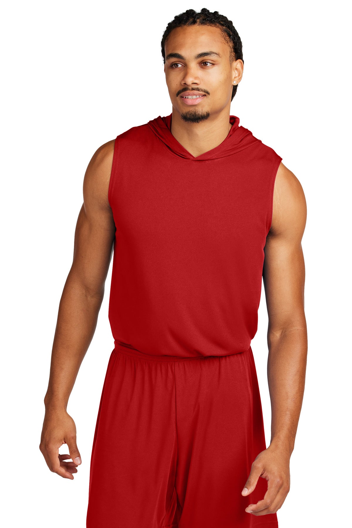 Sport-Tek Competitor Sleeveless Hoodie ST352H Deep Red