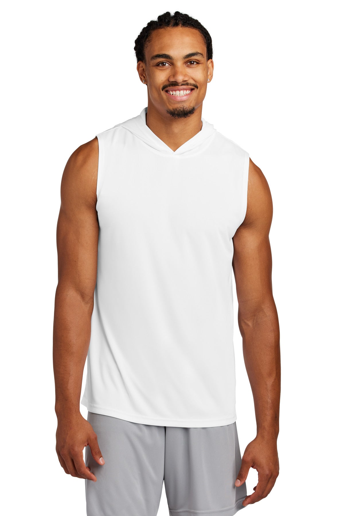 Sport-Tek Competitor Sleeveless Hoodie ST352H White