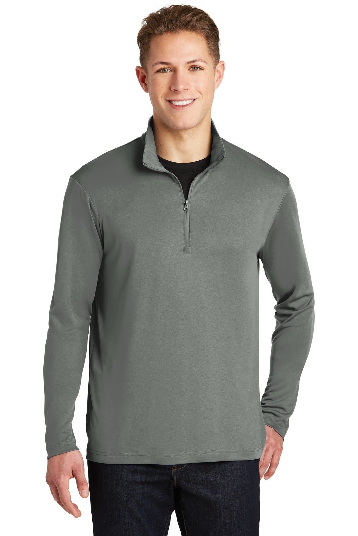 Sport-Tek PosiCharge Competitor 1/4-Zip Pullover. ST357 Grey Concrete