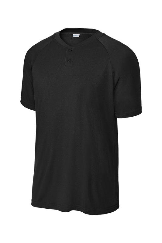 Sport-Tek PosiCharge Competitor 2-Button Henley ST359 Black
