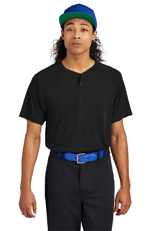 Sport-Tek PosiCharge Competitor 2-Button Henley ST359 Black