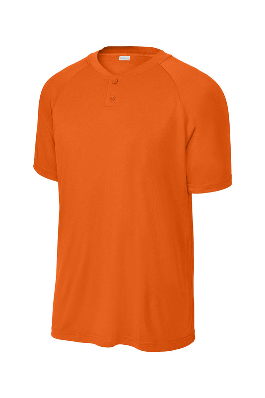 Sport-Tek PosiCharge Competitor 2-Button Henley ST359 Deep Orange