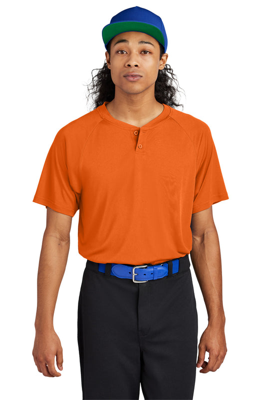 Sport-Tek PosiCharge Competitor 2-Button Henley ST359 Deep Orange