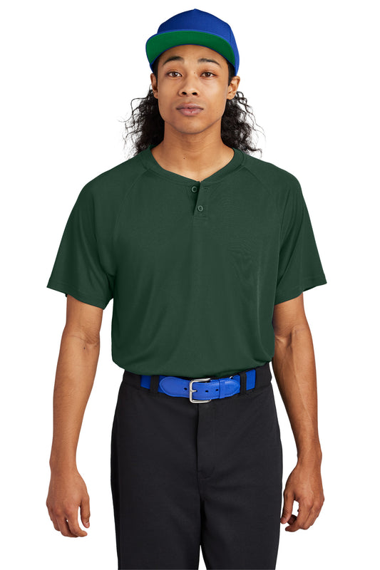 Sport-Tek PosiCharge Competitor 2-Button Henley ST359 Forest Green