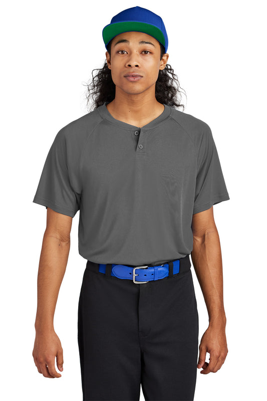 Sport-Tek PosiCharge Competitor 2-Button Henley ST359 Iron Grey