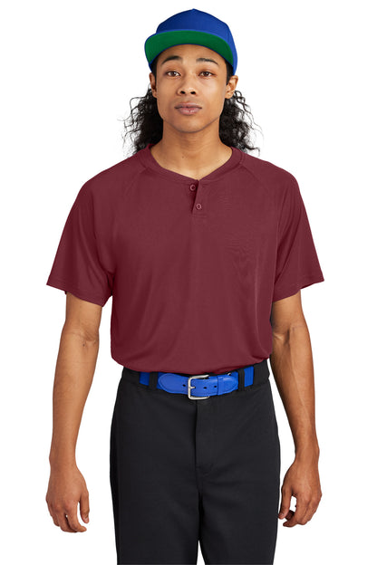 Sport-Tek PosiCharge Competitor 2-Button Henley ST359 Maroon