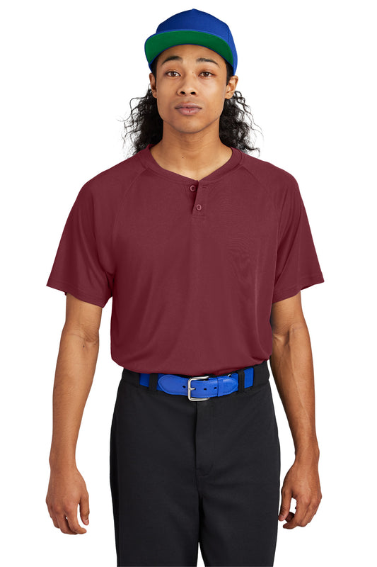 Sport-Tek PosiCharge Competitor 2-Button Henley ST359 Maroon