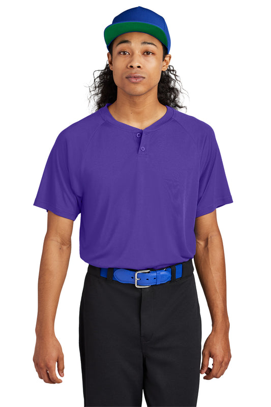 Sport-Tek PosiCharge Competitor 2-Button Henley ST359 Purple