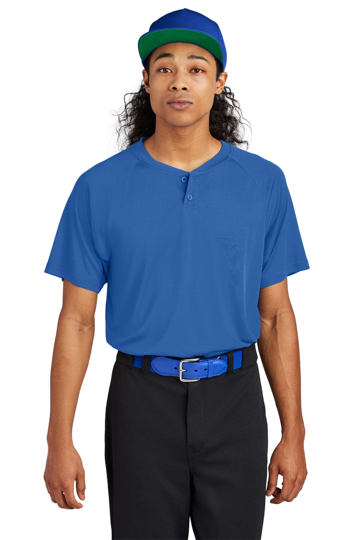 Sport-Tek PosiCharge Competitor 2-Button Henley ST359 True Royal