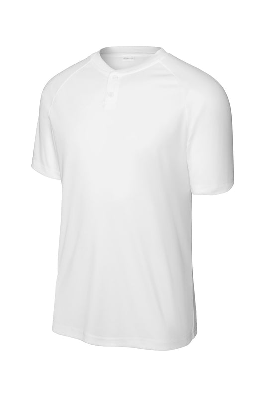 Sport-Tek PosiCharge Competitor 2-Button Henley ST359 White