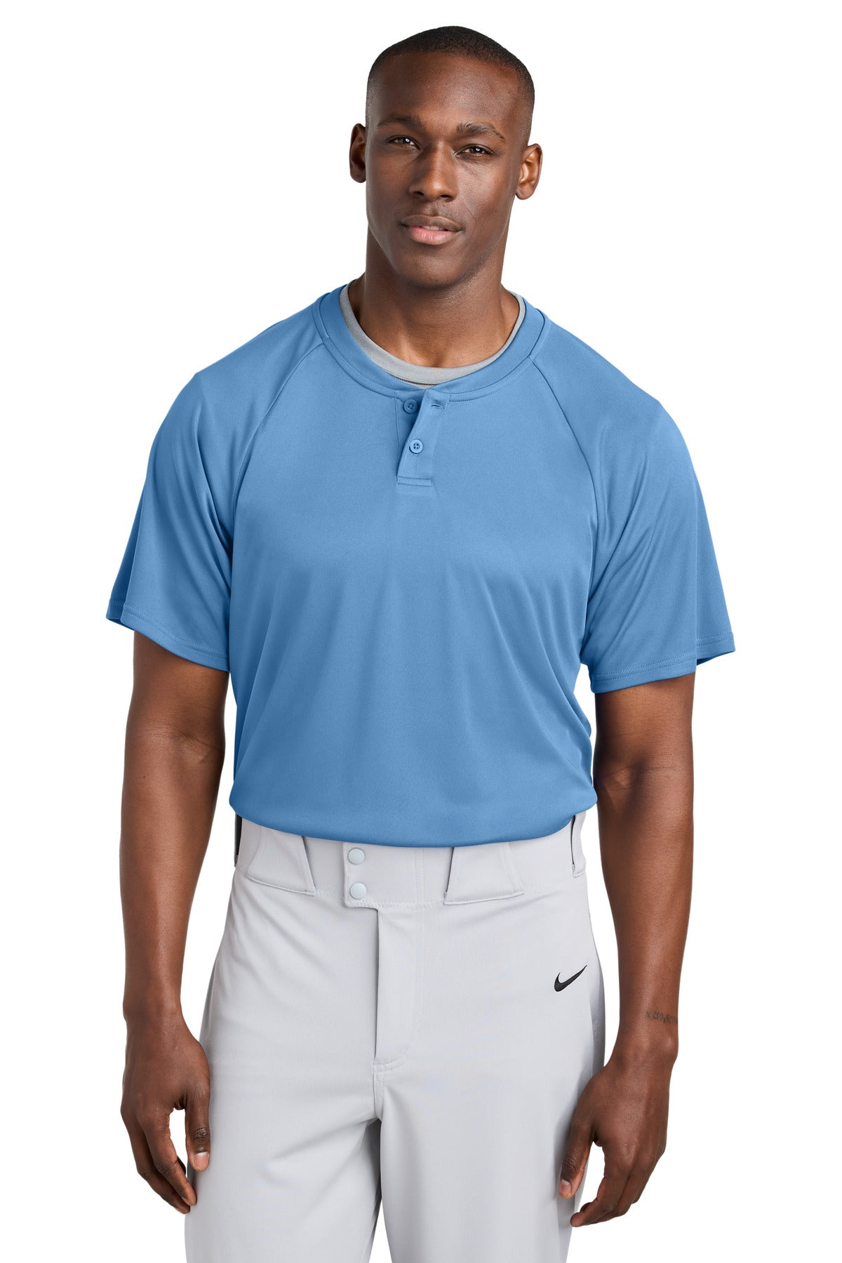 Sport-Tek PosiCharge Competitor 2-Button Henley ST359 Carolina Blue