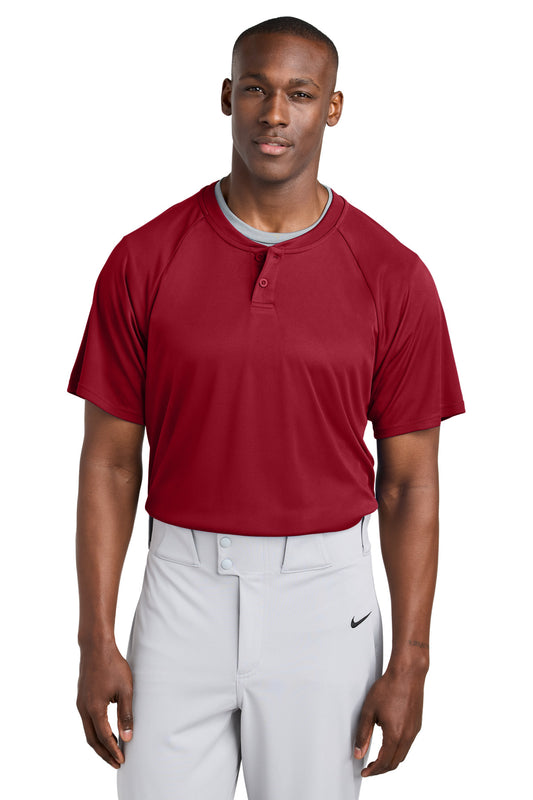 Sport-Tek PosiCharge Competitor 2-Button Henley ST359 Deep Red