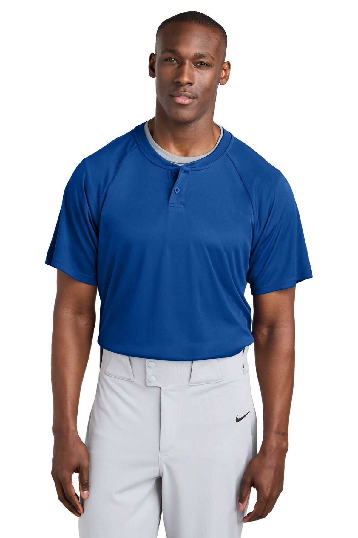 Sport-Tek PosiCharge Competitor 2-Button Henley ST359 True Royal