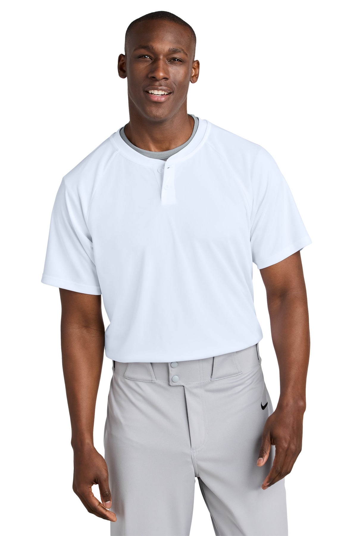 Sport-Tek PosiCharge Competitor 2-Button Henley ST359 White