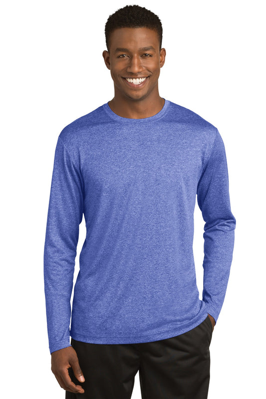 Sport-Tek Long Sleeve Heather Contender Tee. ST360LS True Royal Heather
