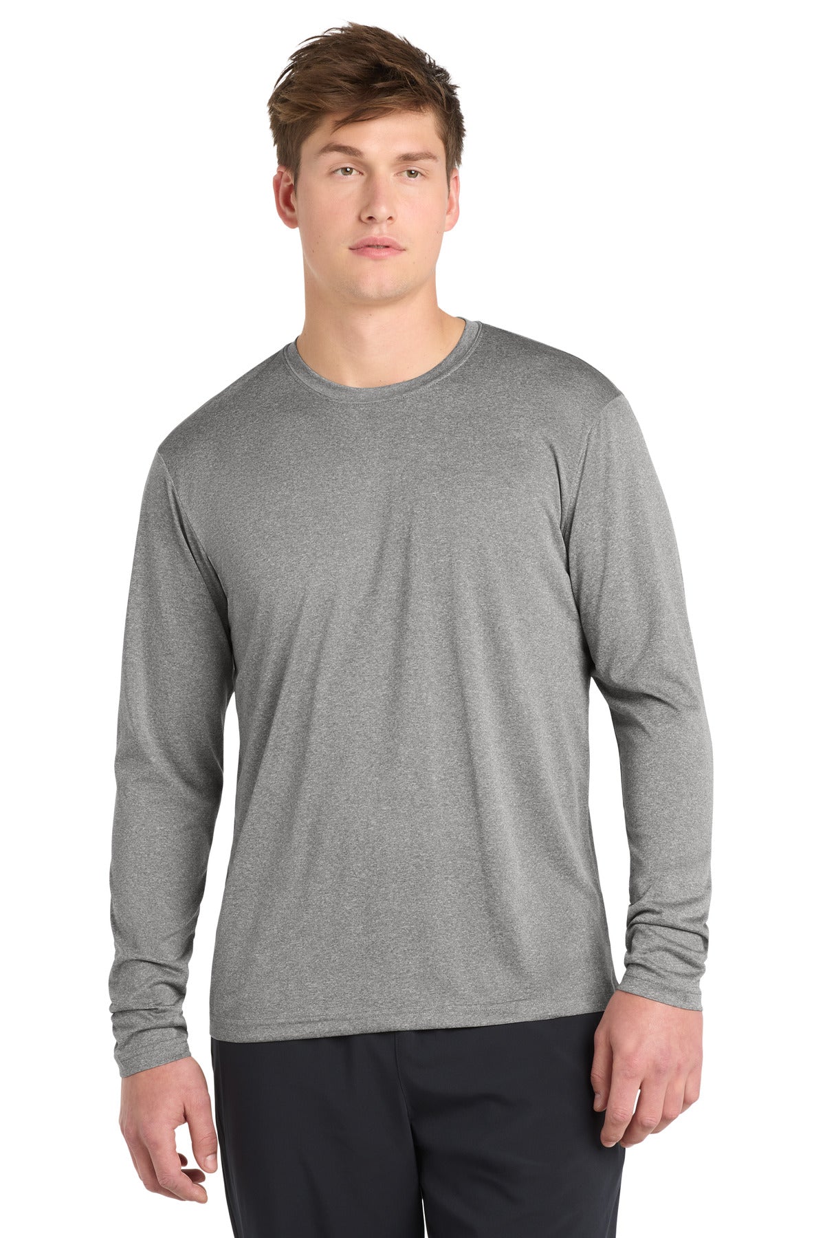 Sport-Tek Long Sleeve Heather Contender Tee ST360LS Vintage Heather