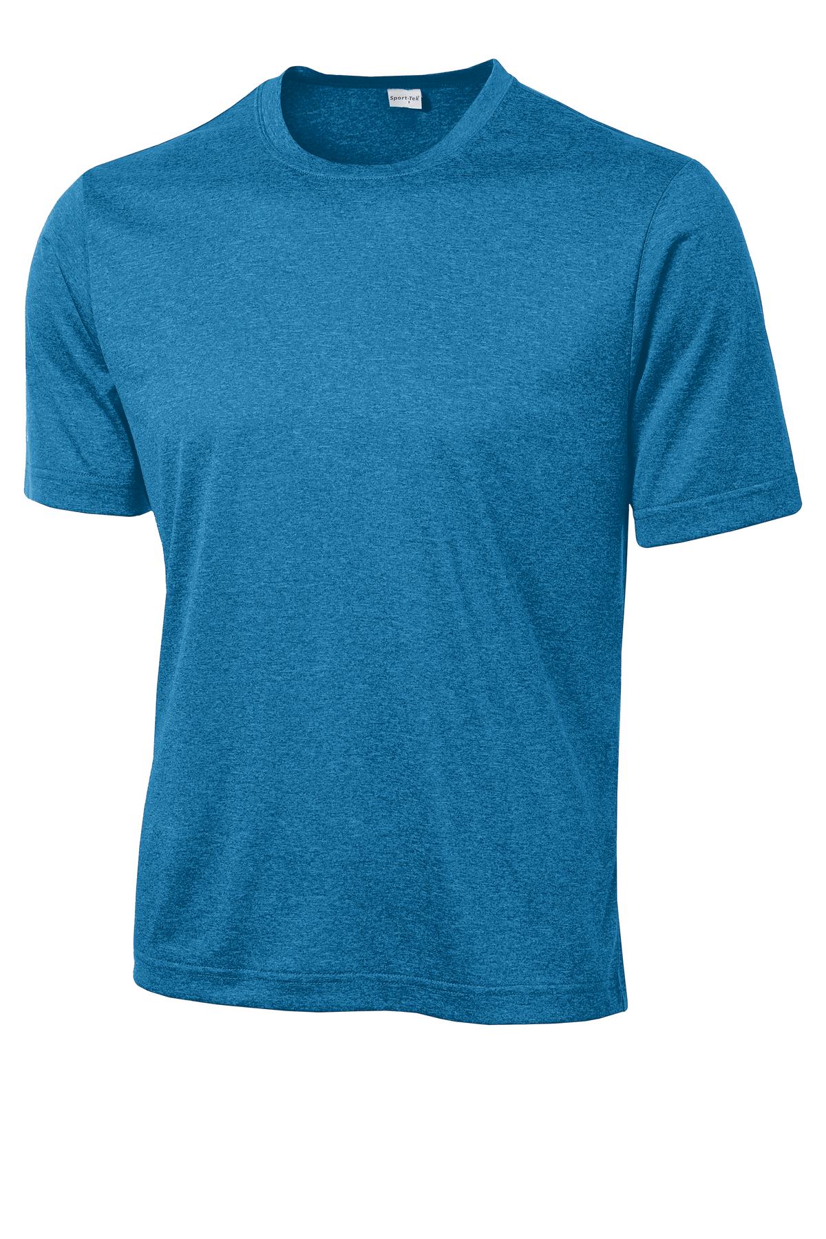 Sport-Tek Heather Contender Tee. ST360 Blue Wake Heather
