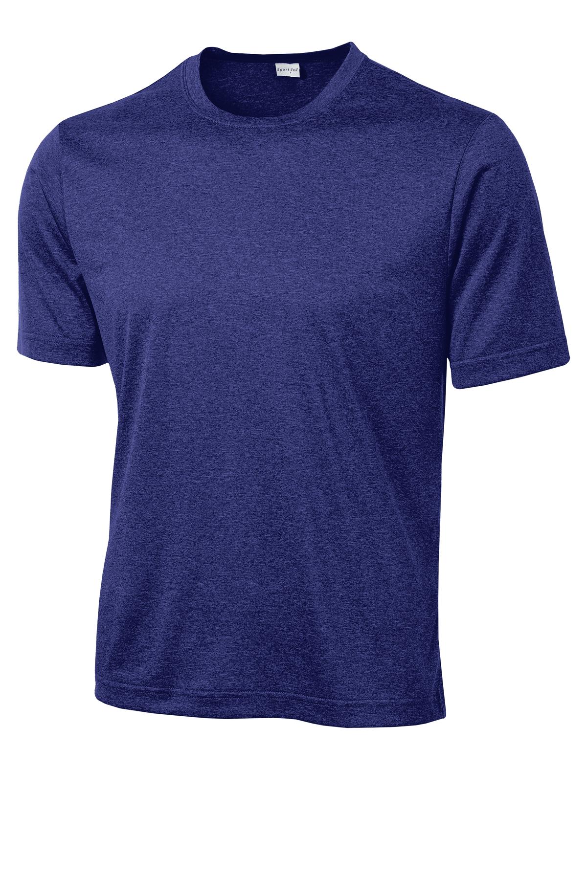 Sport-Tek Heather Contender Tee. ST360 Cobalt Heather