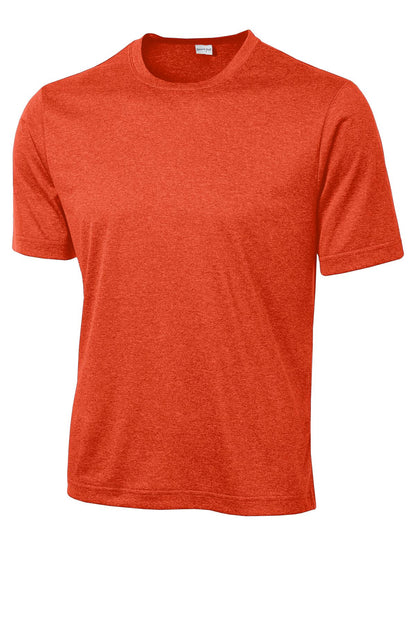 Sport-Tek Heather Contender Tee. ST360 Deep Orange Heather