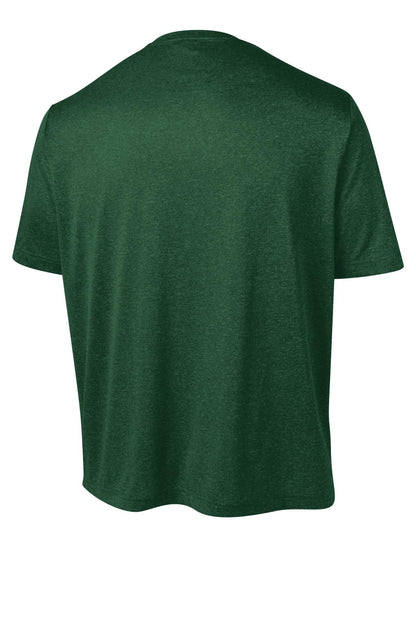 Sport-Tek Heather Contender Tee. ST360 Forest Green Heather