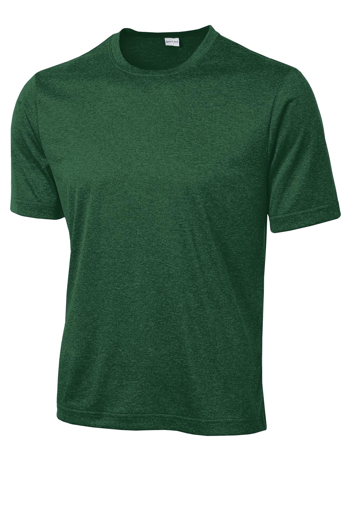Sport-Tek Heather Contender Tee. ST360 Forest Green Heather