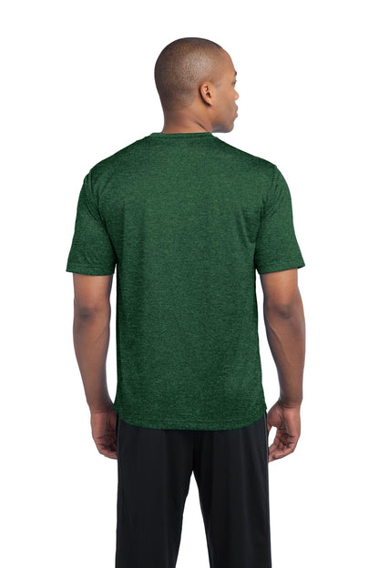 Sport-Tek Heather Contender Tee. ST360 Forest Green Heather