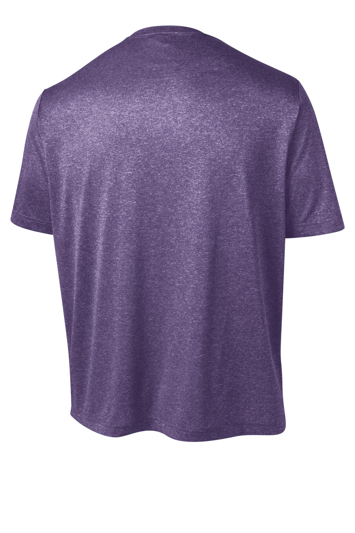Sport-Tek Heather Contender Tee. ST360 Purple Heather