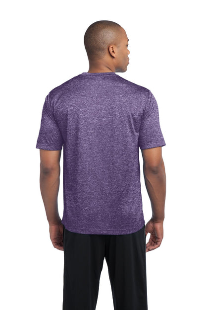 Sport-Tek Heather Contender Tee. ST360 Purple Heather