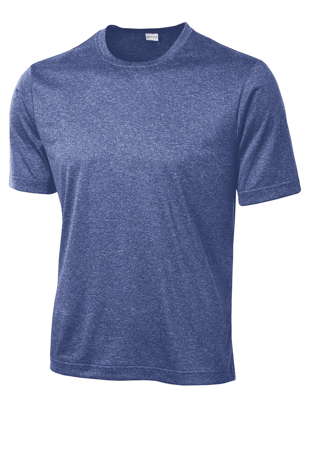 Sport-Tek Heather Contender Tee. ST360 True Royal Heather